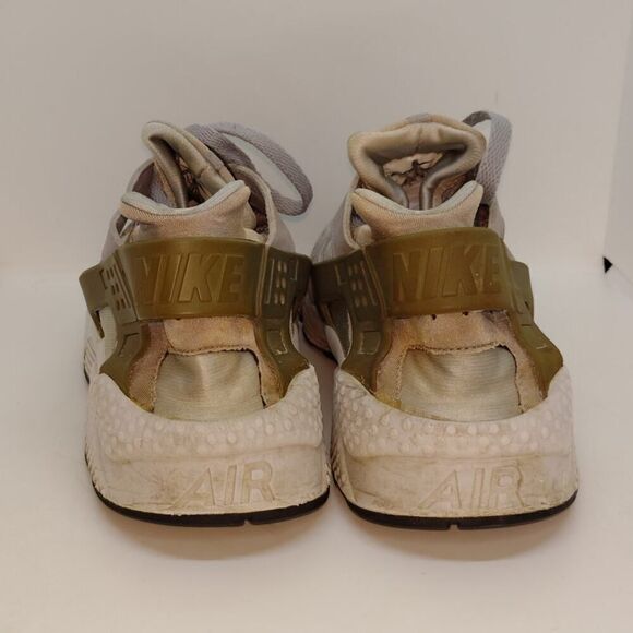 Nike Air Huarache Mens Pre-owned Wolf Gray Leather Running Sneakers - sz. 13